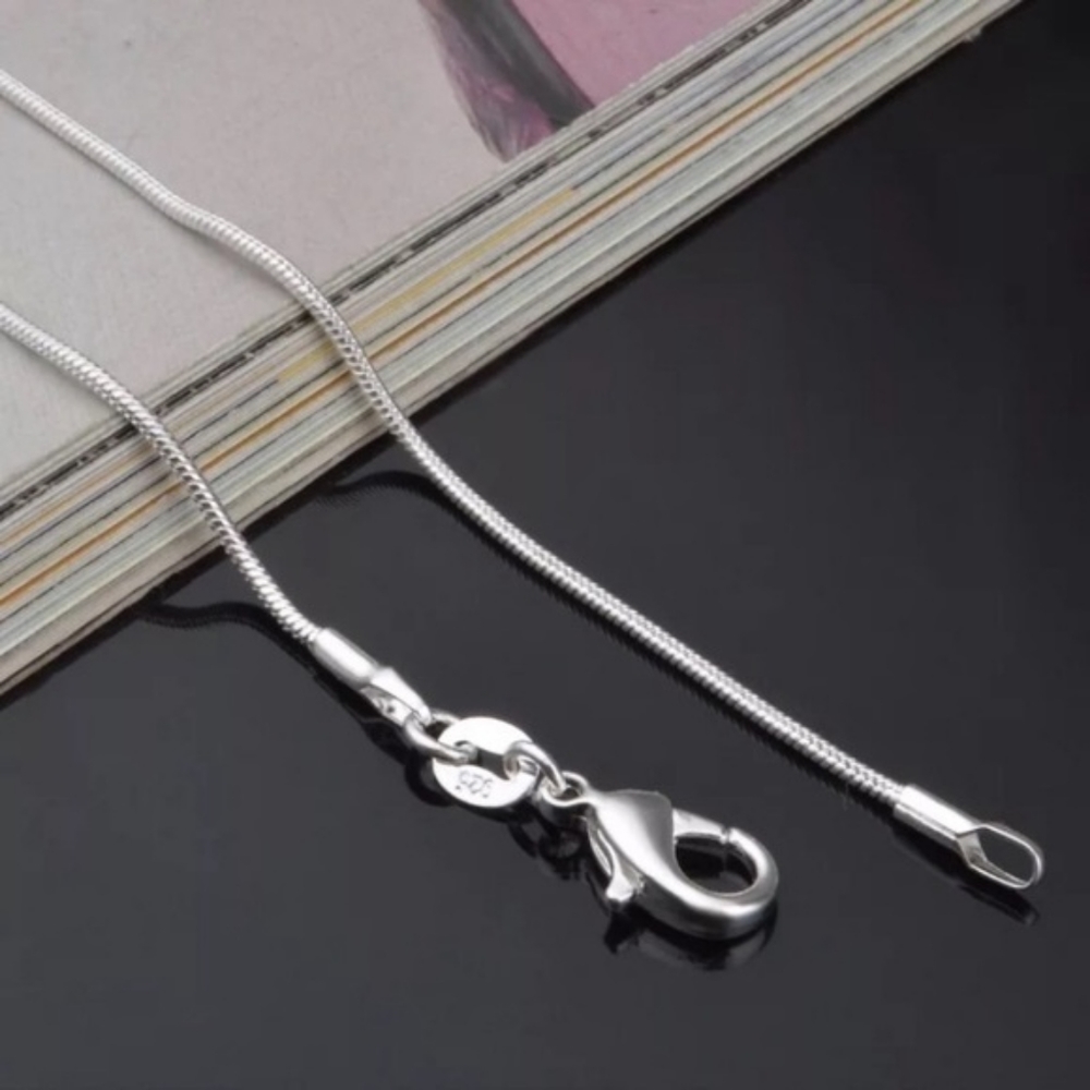 New *S925 Sterling Silver Snake Necklace - Picture 2 of 5